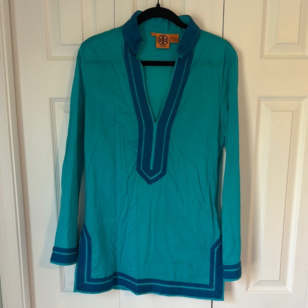 Tory Burch Blue Tunic Top